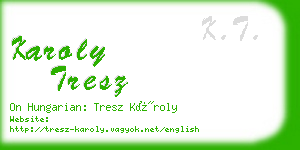 karoly tresz business card